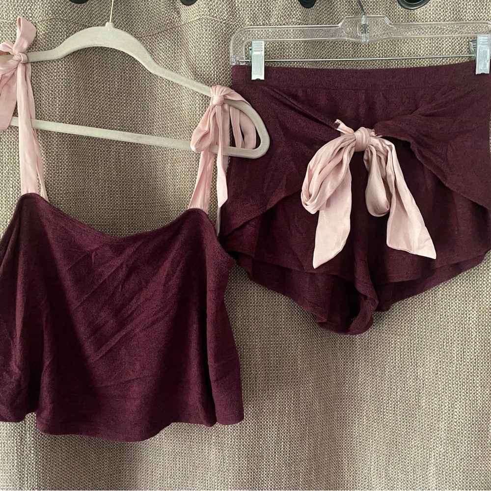 Urban Outfitters Maroon Set